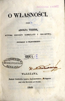 O własności . Cz. 1