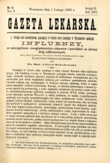 Gazeta Lekarska 1890 R.25, t.10, nr 5