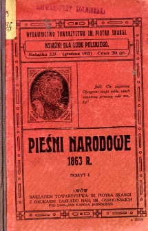 Pieśni narodowe 1863 r. Z. 1