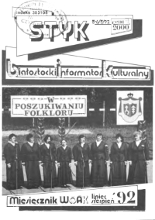 Styk : białostocki informator kulturalny 1992, nr 5/6