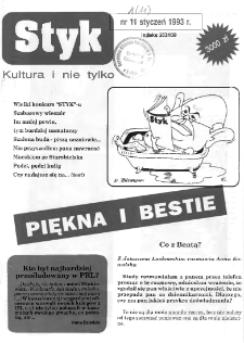 Styk : białostocki informator kulturalny 1993, nr 1