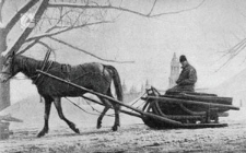 WINTRY WEATHER IN THE VICINITY OF A BEAUTIFUL MONASTERY. Ilustracja do książki. [Dokument ikonograficzny]