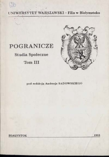 Pogranicze : studia społeczne. T. 3