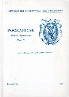 Pogranicze : studia społeczne. T. 5