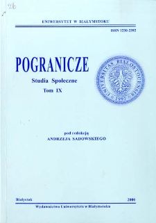 Pogranicze : studia społeczne. T. 9