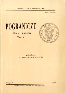 Pogranicze : studia społeczne. T. 10