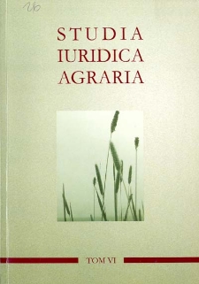 Studia Iuridica Agraria. T. 6