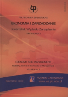 Ekonomia i Zarządzanie : Kwartalnik Wydziału Zarządzania. T. 4 nr 3