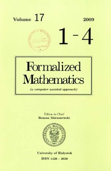 Formalized Mathematics 2009 nr 1