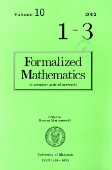 Formalized Mathematics 2002 nr 2