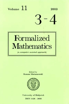 Formalized Mathematics 2003 nr 3