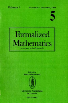Formalized Mathematics 1990 nr 5
