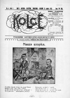 Kolce : tygodnik satyryczno-humorystyczny : Wilno, Grodno, Białystok, Warszawa, Kraków 1921, nr 4
