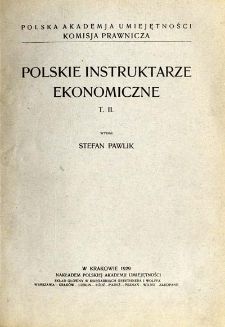 Polskie instruktarze ekonomiczne. T.2