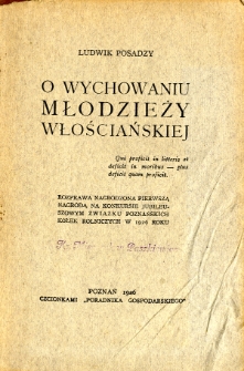 O wychowaniu młodzieży włościańskiej