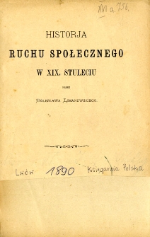 Historia ruchu społecznego w XIX. stuleciu