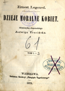 Dzieje moralne kobiet. T. 1