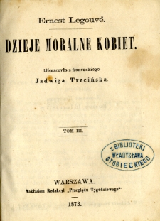 Dzieje moralne kobiet. T.3