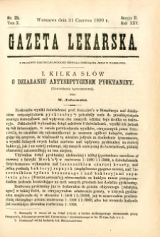 Gazeta Lekarska 1890 R.25, t.10, nr 25