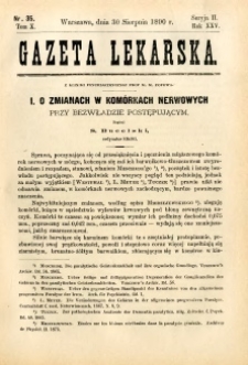 Gazeta Lekarska 1890 R.25, t.10, nr 35