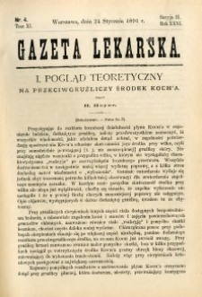 Gazeta Lekarska 1891 R.26, t.11, nr 4