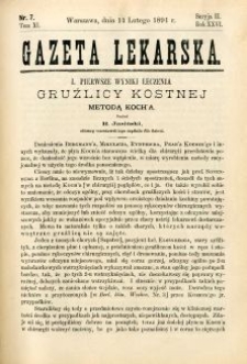 Gazeta Lekarska 1891 R.26, t.11, nr 7