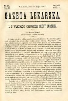 Gazeta Lekarska 1891 R.26, t.11, nr 21