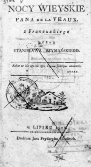 Nocy wieyskie pana de La Veaux