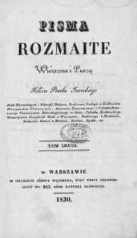 Pisma rozmaite wierszem i prozą. T. 2