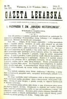 Gazeta Lekarska 1893 R.28, t.13, nr 39