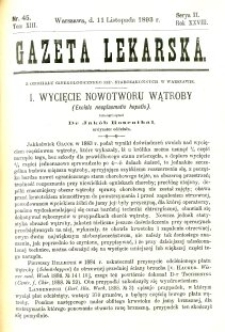 Gazeta Lekarska 1893 R.28, t.13, nr 45