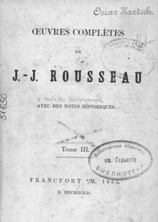 Oeuvres Completes : avec des notes historiques. T. 3-4