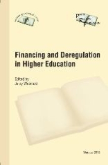 Financing and deregulation in higher education