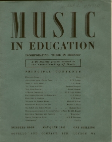 Music in educacion 1945. nr 98-99 (may-june)