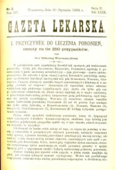 Gazeta Lekarska 1894 R.29, t.14, nr 3