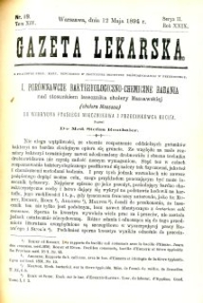 Gazeta Lekarska 1894 R.29, t.14, nr 19