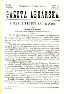 Gazeta Lekarska 1894 R.29, t.14, nr 29