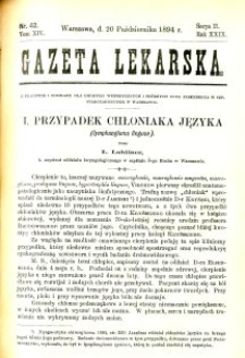 Gazeta Lekarska 1894 R.29, t.14, nr 42