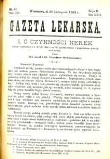 Gazeta Lekarska 1894 R.29, t.14, nr 47