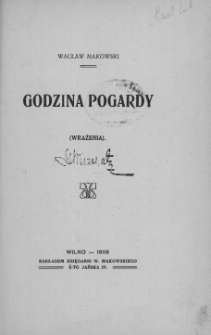 Godzina pogardy : (wrażenia)