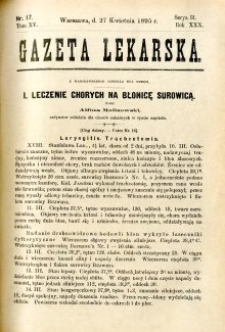 Gazeta Lekarska 1895 R.30, t.15, nr 17