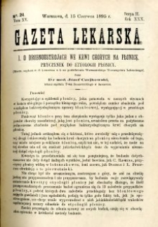 Gazeta Lekarska 1895 R.30, t.15, nr 24