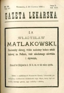 Gazeta Lekarska 1895 R.30, t.15, nr 26