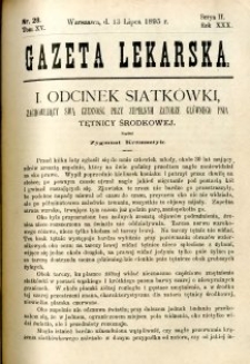 Gazeta Lekarska 1895 R.30, t.15, nr 28