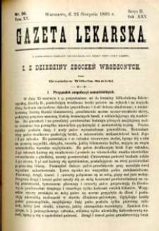 Gazeta Lekarska 1895 R.30, t.15, nr 34