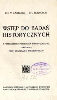 Wstęp do badań historycznych
