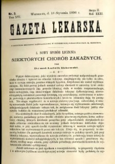 Gazeta Lekarska 1896 R.31, t.16, nr 3