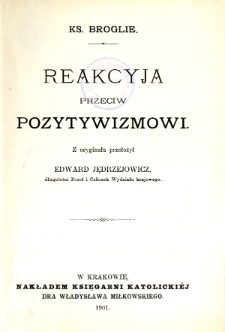 Reakcya przeciw pozytywizmowi