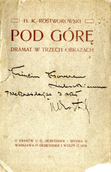 Pod górę : dramat w trzech obrazach