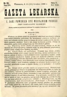 Gazeta Lekarska 1896 R.31, t.16, nr 52